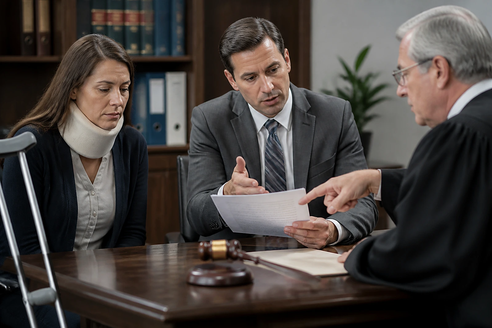 A VanWa Legal attorney discussing a personal injury claim with a client