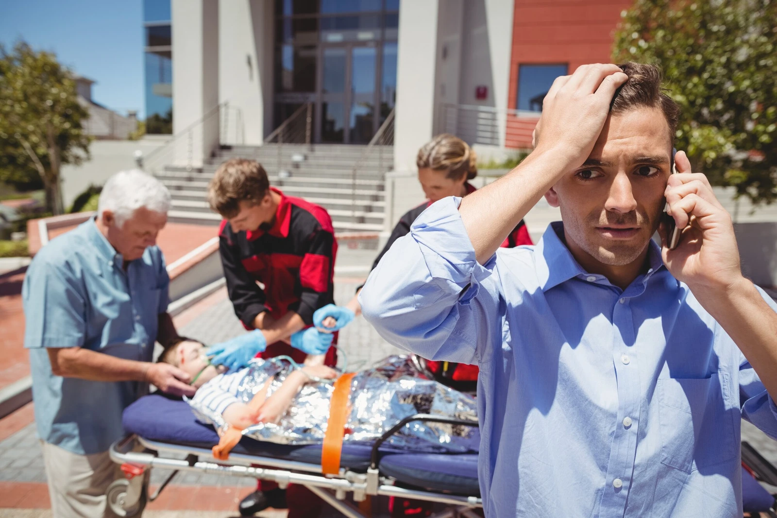 Documenting the scene after a bicycle accident
