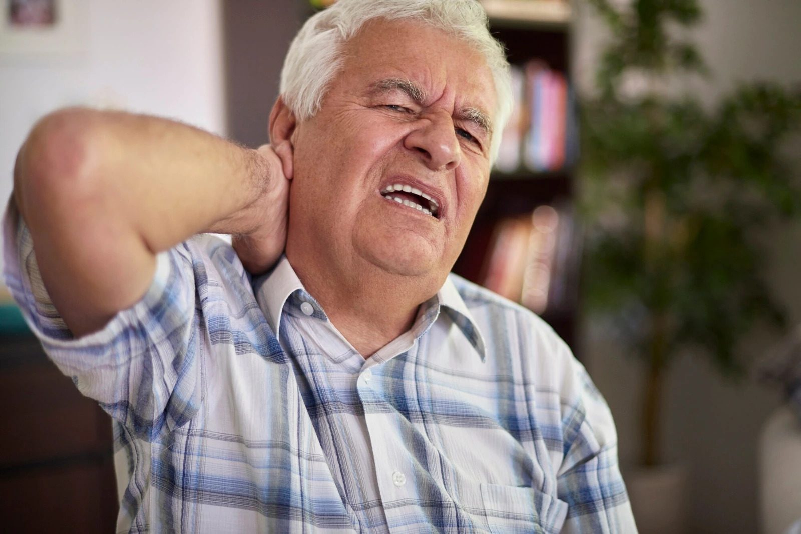 A patient with back pain after a collision