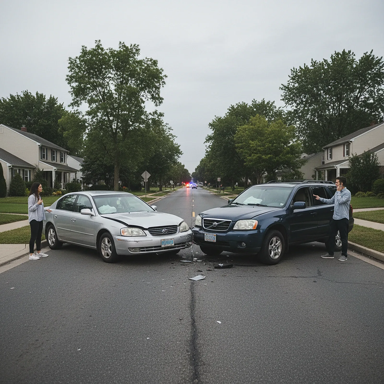 An injured person receiving care after a crash