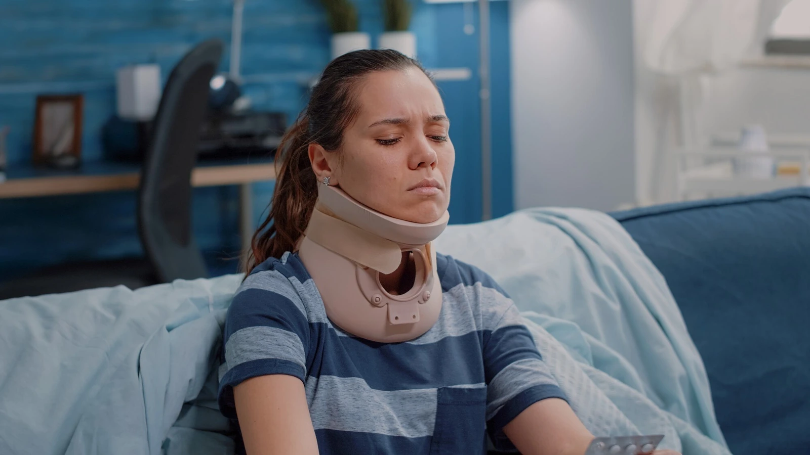 A patient treated after a fall