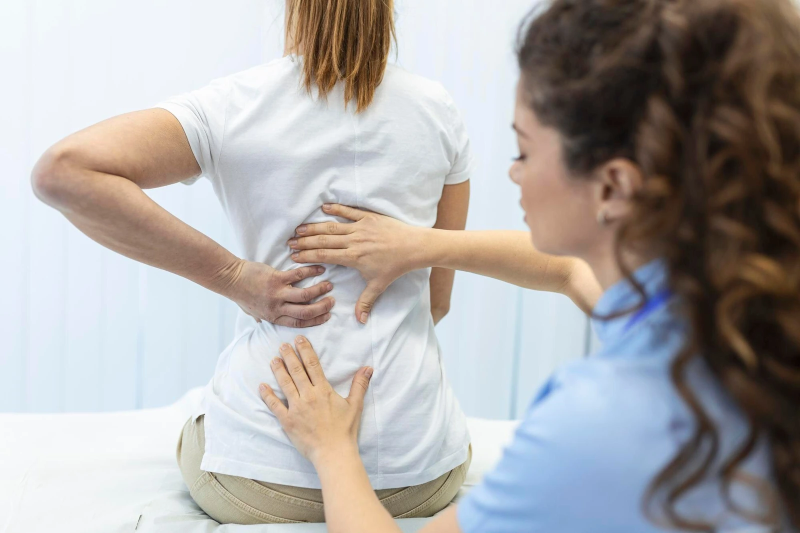 A spinal X-ray under review